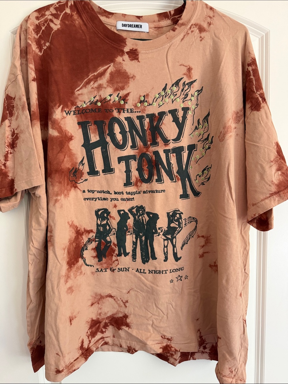 Daydreamer Tie-Dye Honky Tonk Graphic Tee | One Size